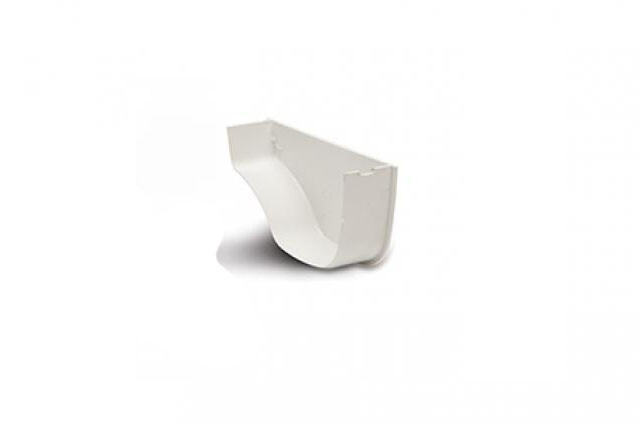 Polypipe ROG08W 130mm Ogee Gutter Internal Stop End Left Hand White