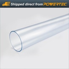 POWERTEC Clear Pipe, 2-1/2-Inch x 36-Inch Long, Rigid Plastic Tubing 70176 