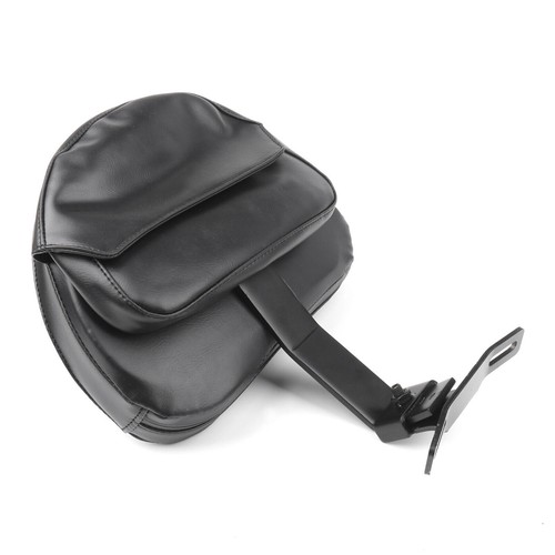 Black Driver Rider Backrest Diamond Pad Fit For Harley Fatboy Softail 2007-2017 - Picture 5 of 9