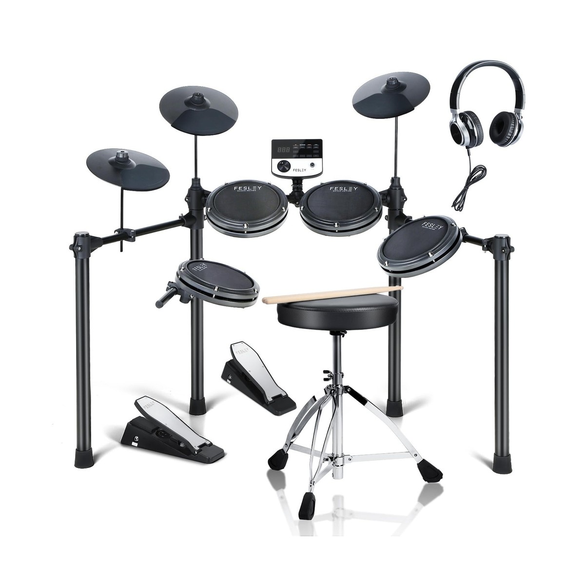 Fesley Electric Drum Set, Electronic Drum Set for Beginner Kids