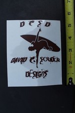 David C Souder Designs Surfboards Clear Brown DCSD V48A Vintage Surfing STICKER