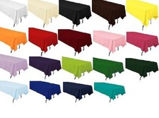 6 packs 60 x 126 Inch Rectangular Polyester Tablecloths Hotel 25 COLORS USA