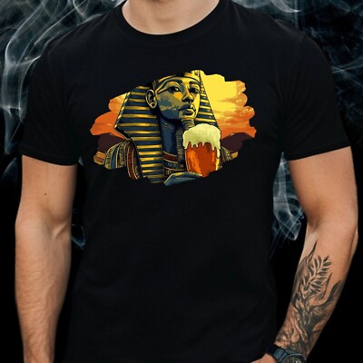 Mens Pharaoh Beer Print Cotton T-Shirt Size XS to 5XL