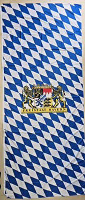 Flagge Bayern Freistaat Fahne mit Haken Hochformat 120 x 300 cm  SONDERPREIS