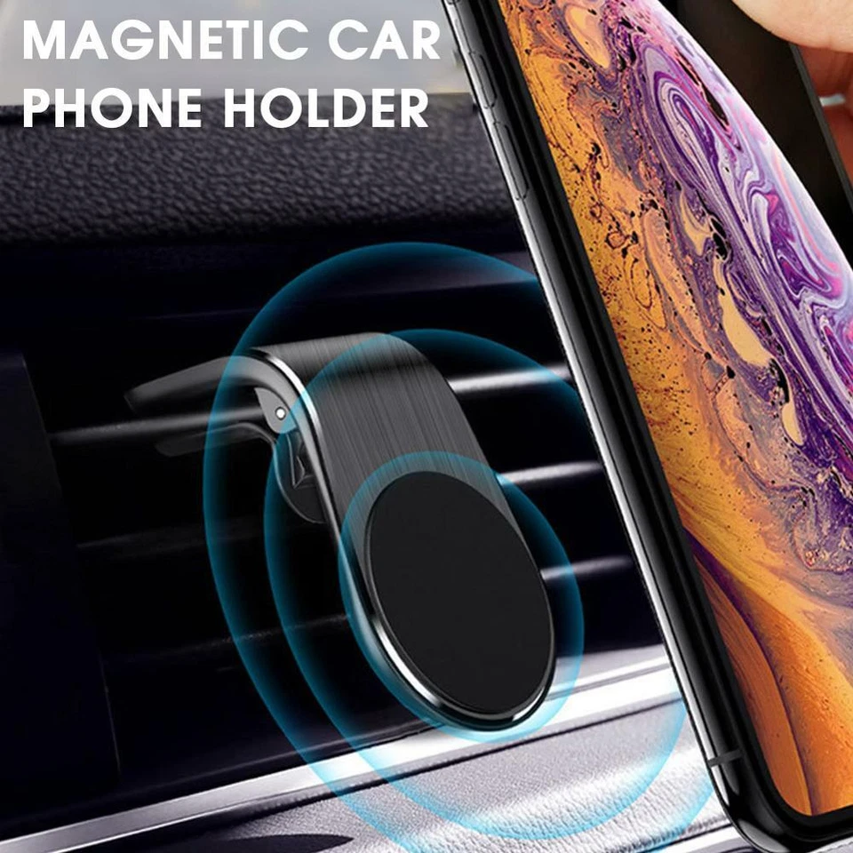 In Car Magnetic Phone Holder Fits Mount Air Vent Bracket For iPhone Android Sat - Image 2 of 4