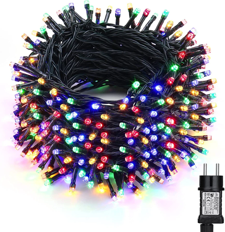 Luci Natale Colorato Esterno,30M 300 LED Natale Decorazione Catena Di Luci - Immagine 2 di 4