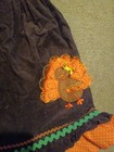 Rare Editions Girls 6x Jumper Dress W/ Turkey  Thanksgiving Brown Corduroy Ruffl — photo 3