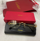 New ListingCartier Ct0435 Gold Rimless Glasses 56-16-140 Clear Lens Luxury Eyewear