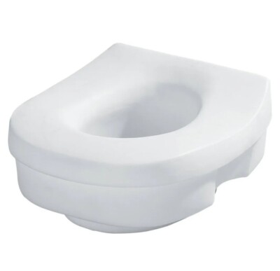 Moen DN7020 Elevated Toilet Seat, Plastic,  Glacier White