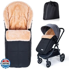 Orzbow Stroller Footmuff Universal | Faux Wool Baby Bunting Bag | Warm, Weath