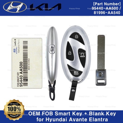 #ad #ad Genuine OEM 95440AA500 FOB Smart Remote Blank Key for Hyundai Avante Elantra $92.41
