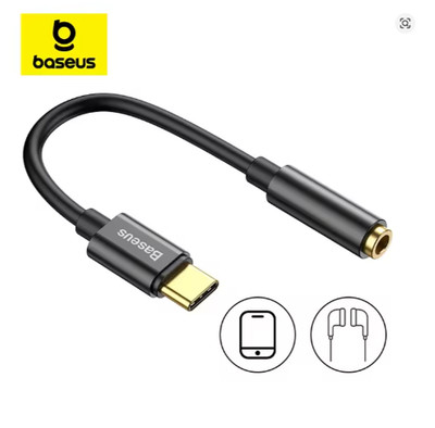 Baseus USB-C to 3.5mm Headphone Adapter AUX Audio Cable for Phones