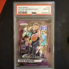 2024 Panini Prizm Victor Wembanyama #172 Purple Ice /149 Prizm PSA 10