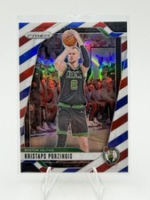 Panini Prizm 2024-25 Red White & Blue Prizm #114 Kristaps Porzingis Celtics NBA
