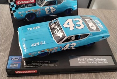 1969 Ford Torino Slot Car Diecast Autographed/Signed by Richard Petty (Beckett)