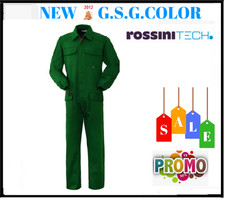 ROSSINI TUTA DA LAVORO INTERA IGNIFUGA CON CERNIERA  100% COTONE IGNIFUGO TG S