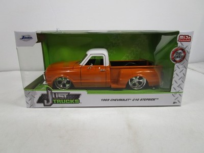 JADA 1/24 JUST TRUCKS ORANGE/WHITE 1969 CHEVY C10 STEPSIDE NEW *VHTF* LAST ONE