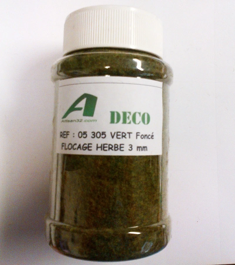 FLOCAGE HERBE POIL 3MM VERT FONCE - Artisan32 - 05305 - Photo 1/1