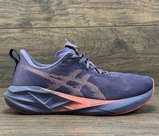 ASICS Shoes Mens 11.5 Novablast 5 Gray/Purple Running Athletic 1011B974