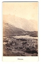 Fotografie G. W. Wilson, Aberdeen, Ansicht Glencoe, Blick über die karge Landsc 