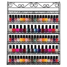 Black Wire Metal Nail Polish Display Organizer Wall Rack (Fit up To 100 Bottles)