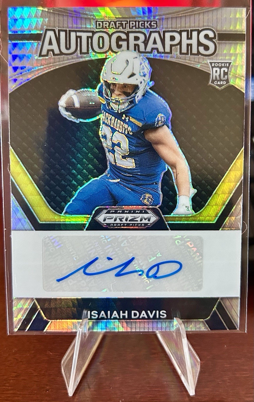 2024 Panini Prizm Draft Picks Draft Picks Autographs Isaiah Davis Hyper (AU, RC)
