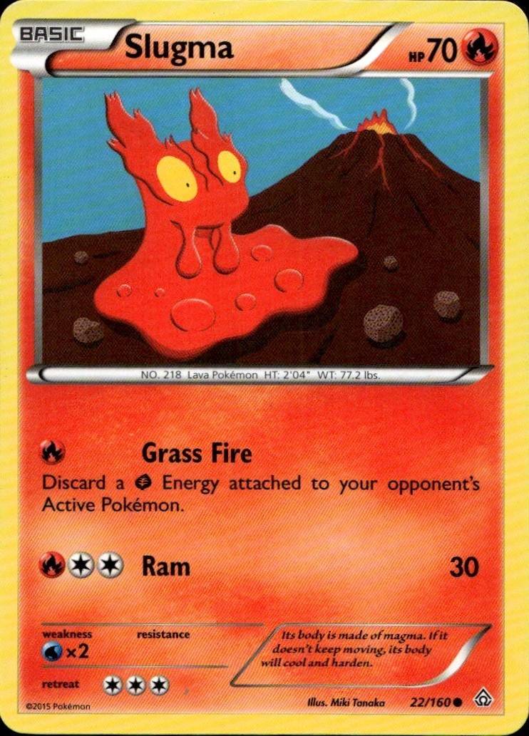 Slugma 22/160 Common Primal Clash Pokemon Lightly Played