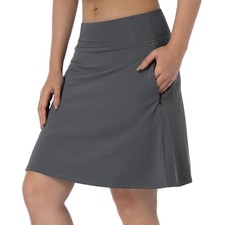 Xioker Women Skorts Skirts Zipper Pockets,Athletic Golf Tennis Swim Skirts 20"