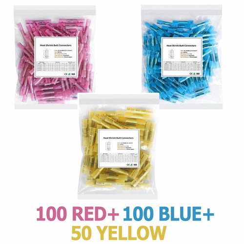 Heat Shrink Connectors-200PCS Boxed 3:1 Waterproof Assortment 3 Colors Free Ship - Picture 41 of 45