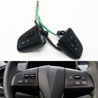 2Pcs Black Multi-Function Steering Wheel Control Buttons for Mazda 3 5 CX-5 CX-7