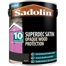 Sadolin Superdec Satin Opaque Wood Protection 1 Litre Black