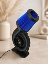 Turbo Style Led Desk Lamp Car Garage Decor Auto Enthusiast Gift Blue Light