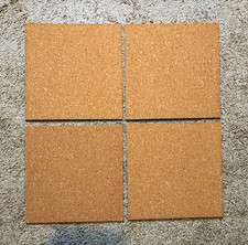 Square Brown Medium Cork Wall Tiles- pack of 4