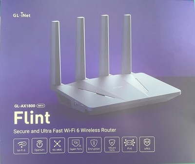 GL.iNet GL-AX1800(Flint) WiFi 6 Router -Dual Band Gigabit Wireless
