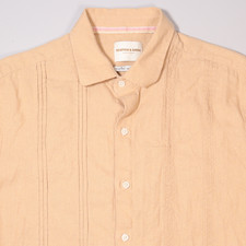 Scotch  Soda Shirt Mens XL Button Up Linen Blend Beach Vacation Guayabera