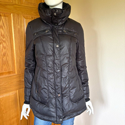 Marc New York Andrew Marc Women s Black Down Puffer Full Zip Pockets S