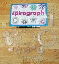 The Original Spirograph Design Set Hasbro with Guide and Pen Lot of 19