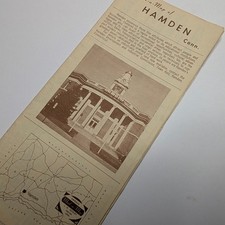 Hamden CT Connecticut 1965 mapa de calles plegado mapa por correo Harley Schwinn anuncios de colección
