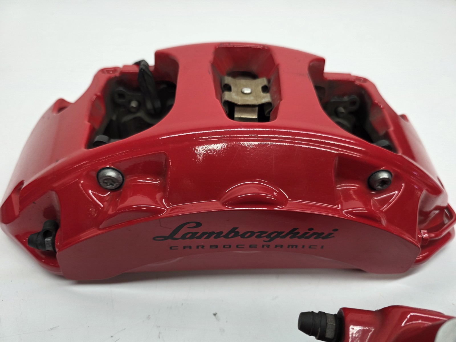 LAMBORGHINI AVENTADOR LP770 SVJ RED BRAKE CALIPER SET OEM 470615106 470615105
