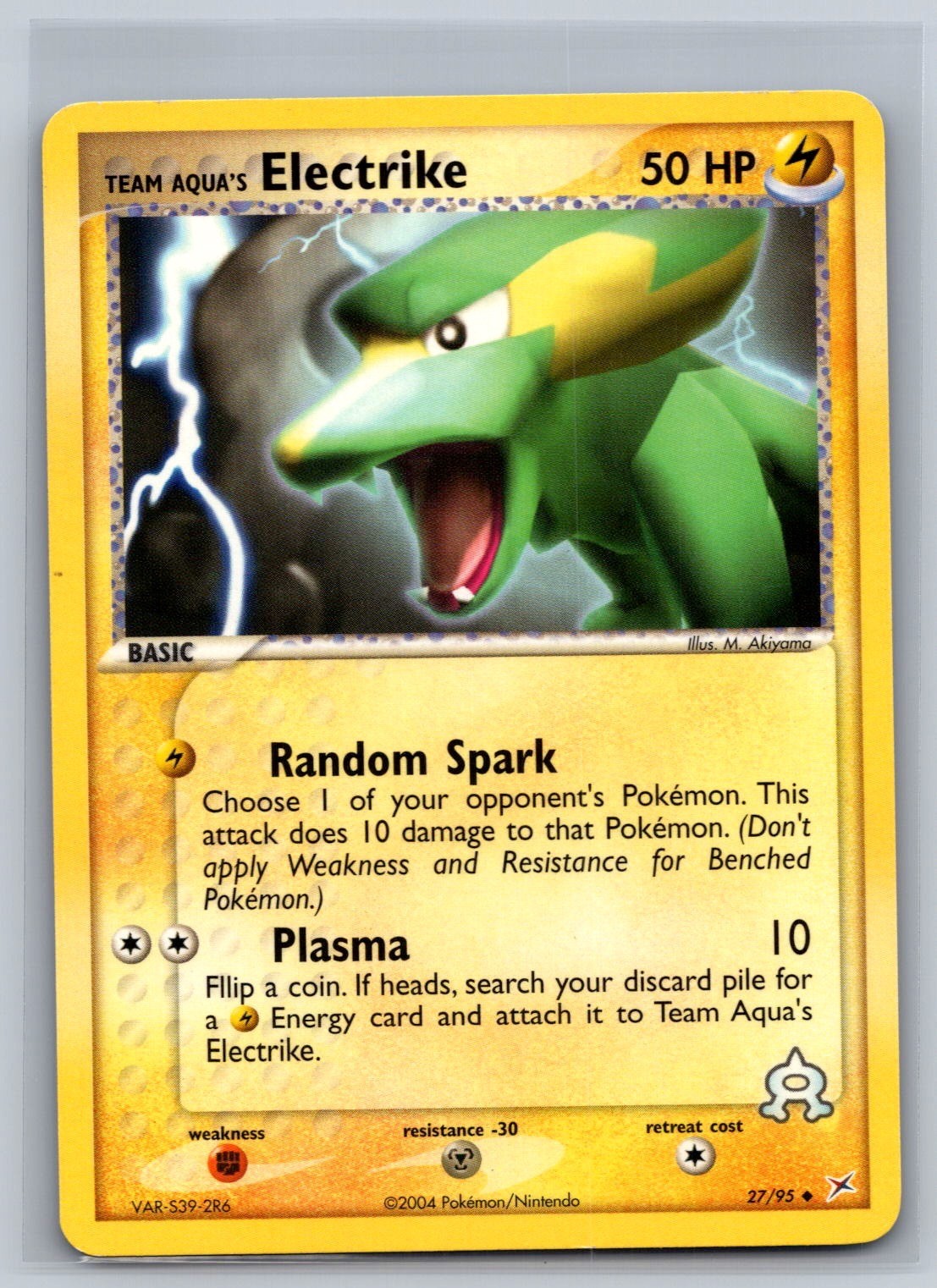Team Aqua's Electrike 27/95 Uncommon Team Magma vs Team Aqua Pokemon Near Mint