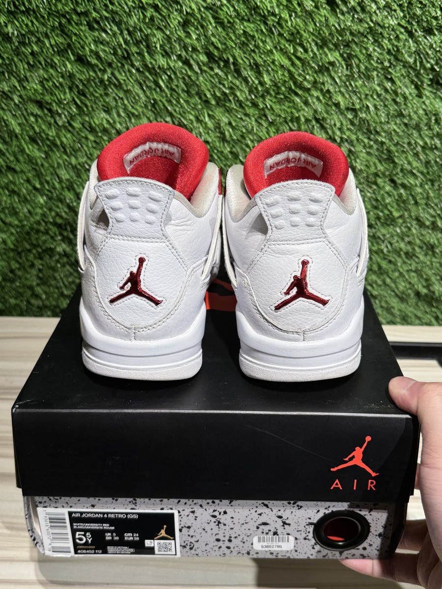 Size 5.5Y - Jordan 4 Retro Metallic Red (GS) Sz 5.5Y 408452-112