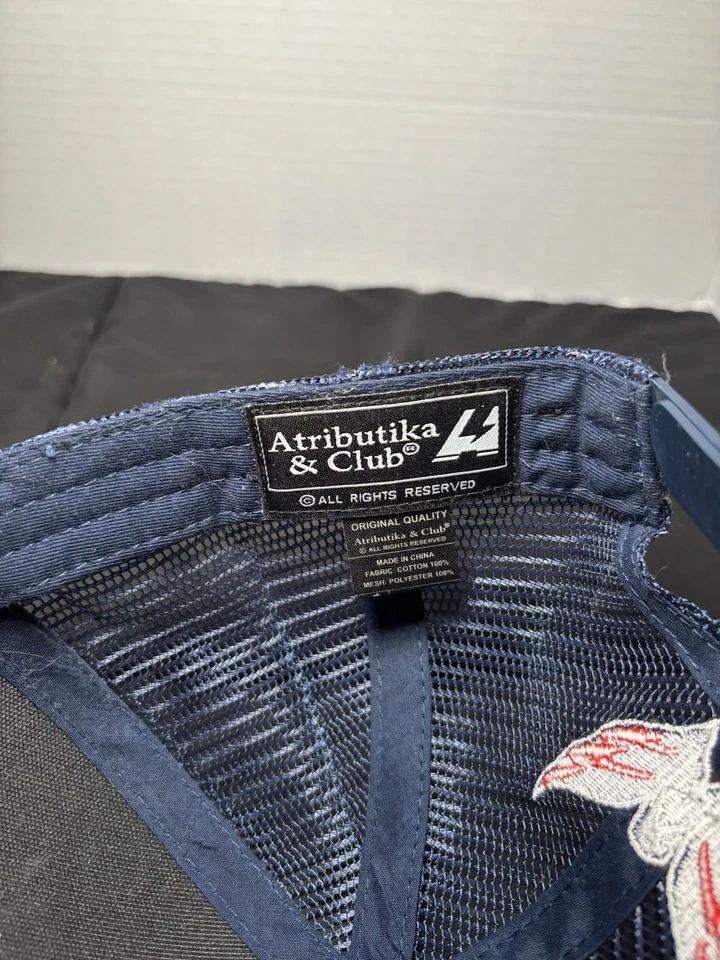 Gorra de malla azul Washington Capitals con correa ajustable para adultos Foto 3 de 4