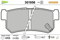 Valeo Bremsbelagsatz Scheibenbremse Essential 301956 FüR Ssangyong Kyron Rexton