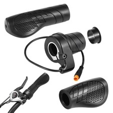 Right Half Twist Throttle Grip for E-Bike Scooter 12V-72V Black Waterproof