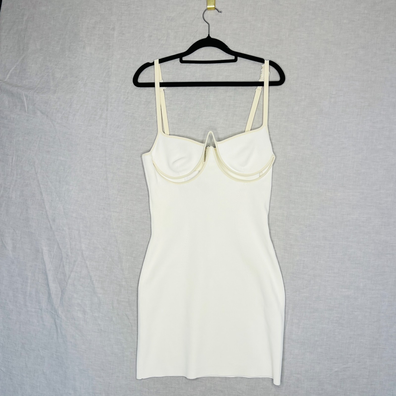 Dion Lee Wire Mini Dress Size L White Underwire Cups Current Season RRP $1500 image 3