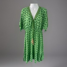 💜Made In Italy Dress Bohemian Hippy Boho Retro Holiday Smock Office Size 10 12