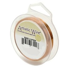 Artistic Wire Bare Copper 24 Gauge 41114 20 yards spool Round Shiny