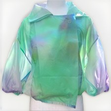 Issey Miyake Mainline Sheer Iridescent Nylon Jacket Green Size 2 Japan