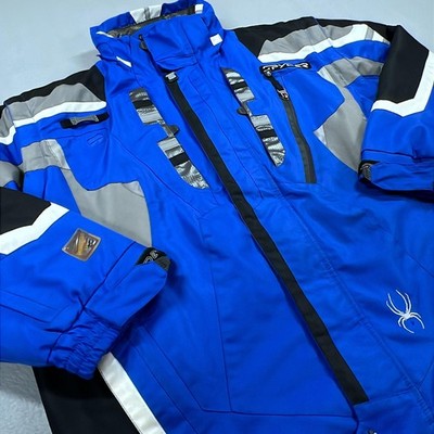 Spyder Dermizax-EV Ski Jacket Womens Large Blue Insulated