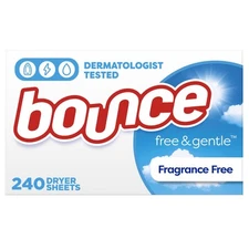 Bounce Free and Gentle Fabric Softener Dryer Sheets Hypoallergenic 240 Count